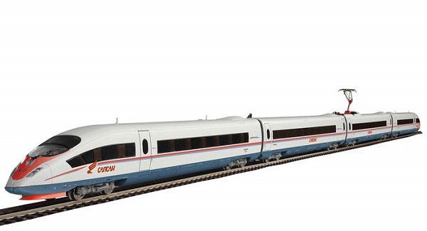 HO scale) Four part high speed train set ICE-3 of the Russian RZD 