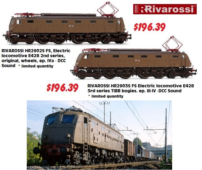 RIVAROSSI FS E428 giant electric locomotives on sale!