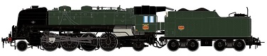 JOUEF HJ2431S Locomotive vapeur 141 R 484 dépôt Hausbergen, charbon, Sncf, Ep III, Digital son
