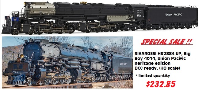 RIVAROSSI HR2884 UP, Big Boy 4014, UP Steam heritage edition (with fuel tender)